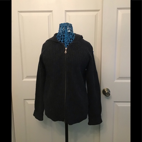 Patagonia Sweaters - Patagonia Ribbed Sweater Hoodie-Dark Gray